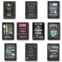 Kit 10 Quadros Placa MDF Decoração Área Gourmet Personalizad