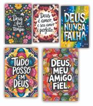 Kit 10 Quadros Religiosos Religião Quadro Decoração Salão Igreja Sala Variados Quarto Sala Fé Cristo