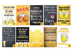 Kit 10 Quadros Tema Bar Boteco Cervejaria Retro 14x20 01 ao 10