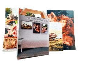 Kit 10 Quebra-Cabeça Cognitivo Reabilitação para Idosos Temas Diversos