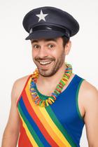 Kit 10 Quepes Pretos Acessório Adulto Carnaval com Estrela