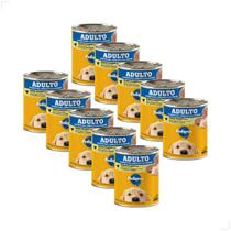 Kit 10 Ração Sache Úmida Lata Pedigree Cães 280g Patê Sabor Sabor:Carne Adulto