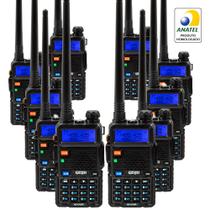 Kit 10 Rádio Comunicador Ht Dual Band Uhf Vhf Fm Fone Haiz UV-5R