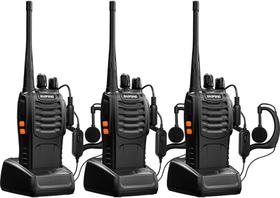 Kit 10 Rádios Comunicador Fone Walktalk Baofeng 777