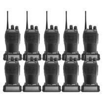 Kit 10 Rádios Comunicador Vhf/uhf/ Fm Baofeng 777s Walktalk Bandas De Freqüência 16 Cor Preto