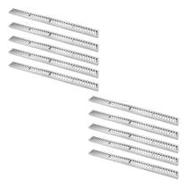 Kit 10 Ralo Grelha Linear Caixilho Alumínio Escovado10x100cm