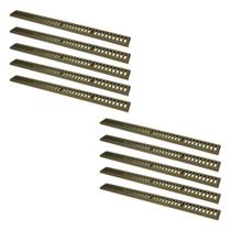 Kit 10 Ralo Grelha Linear Caixilho Alumínio Fendi 15x100cm