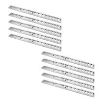Kit 10 Ralo Grelha Linear Caixilho Alumínio Polido 20x100cm