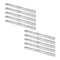 Kit 10 Ralo Grelha Linear Caixilho Alumínio Polido 20x100cm