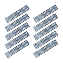 Kit 10 Ralo Grelha Linear e Caixilho Aço Galvanizado20x100cm