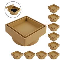 Kit 10 Ralo Oculto Invisível Quadrado 10x10cm Plástico Com Tela Para Banheiro - AMZ