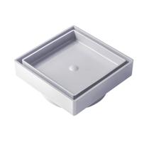 Kit 10 Ralos Oculto 10x10 Invisível Piso Porcelanato Cinza Claro