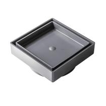 Kit 10 Ralos Oculto 10x10 Invisível Piso Porcelanato Cinza