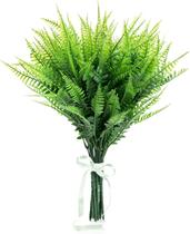 Kit 10 ramos folhagem verde samambaia 35cm realista verdinho