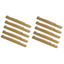 Kit 10 Rastilho violão aço cor branco creme 320m tam medio