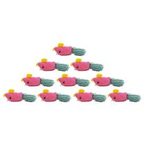 Kit 10 Ratos De Pelúcia Em Cores Vibrantes Brinquedos Para Gato Com Catnip