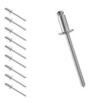 Kit 10 Rebite Pop Repuxo 5X12mm De Alumínio Fixação Metal Chapa Portão Grade Mecânica Serralheira