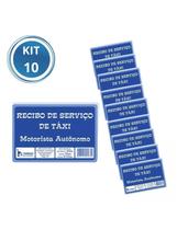 Kit 10 Recibo De Taxi Bloco Talão Para Motoristas Aplicativo