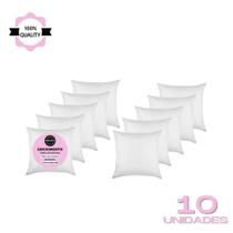 Kit 10 Refil Enchimento 50X50 Almofada Fibra Siliconada 350g