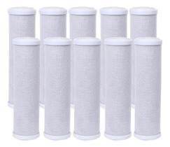 Kit 10 Refil Filtro Carvão Ativado Aquablock 9 3/4'' 5 Micras