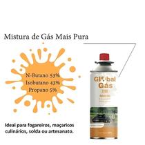Kit 10 refil gás butano para fogareiro e maçarico globalmix 227g artesanato solda culinário campgás Kit 10 refil gás butano para fogareiro e maçarico globalmix 227g artesanato solda culinário campgás