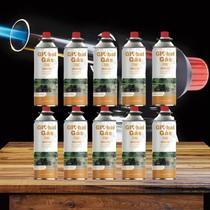 Kit 10 refil gás butano para fogareiro e maçarico globalmix 227g artesanato solda culinário campgás