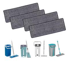 Kit 10 Refil para Mop Flat Microfibra