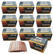 KIt 10 Refil Remendo Moto Pneu Sem Câmara Macarrão 60 Unidades