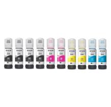 Kit 10 refil tinta original compativel para t544 l3110 l3250 l3150