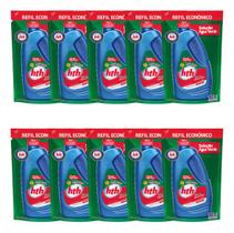 Kit 10 Refis Algicida Choque Hth Solução Água Verde 900ml