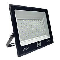 Kit 10 Refletor Led 150W Holofote Prova D'Água Frio