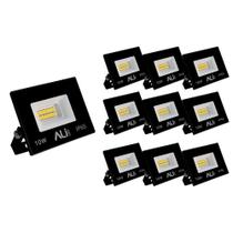 Kit 10 Refletor Led FITE 10W 6500K (Branco Frio) IP65 800L Bivolt ALI-1RF001 ALI