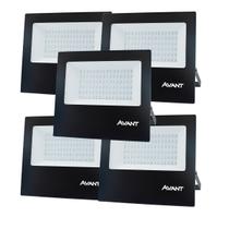 Kit 10 Refletor Led Slim 100w 6500k Branco Frio Bivolt Ip65 a prova d'água Preto 259601373-10 Avant