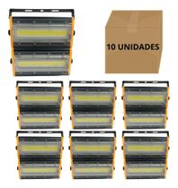 Kit 10 Refletores Linear 200w Ultra Led Branco Frio Ip68 Kit 10 Refletores Linear 200w Ultra Led Branco Frio Ip68