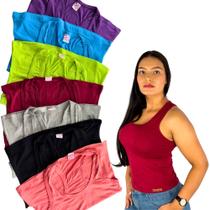 Kit 10 Regata Casual Lisa Feminina Nadador Academia