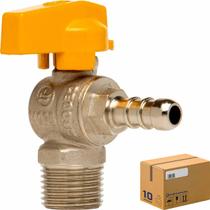 Kit 10 Registro Esfera ANGULAR 1/2 NPT x 3/8 BM Kit 10 Registro Esfera ANGULAR 1/2 NPT x 3/8 BM