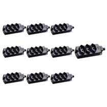 Kit 10 Réguas com 3 Tomadas MarGirius TMU3-320 2P+T 20A Preta Bivolt Kit 10 Réguas com 3 Tomadas MarGirius TMU3-320 2P+T 20A Preta Bivolt