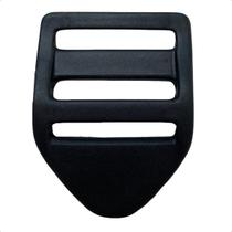 Kit 10 Reguladores Castelinho 30mm Plástico Preto para Ajuste de Alças em Mochilas, Bolsas, Malas e Bags - Resistente