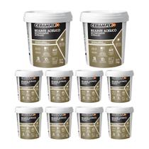 Kit 10 Rejunte Acríl Bicomp Extraliso Marrom Cafe Ceramfix Kit 10 Rejunte Acríl Bicomp Extraliso Marrom Cafe Ceramfix