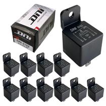 Kit 10 Relé Auxiliar 4 Terminais 12 Volts 40 Amperes