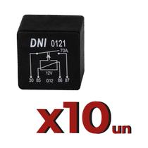 Kit 10 Rele Auxiliar injeção ECM 4t 12v 70a Multifuncional Kit 10 Rele Auxiliar injeção ECM 4t 12v 70a Multifuncional