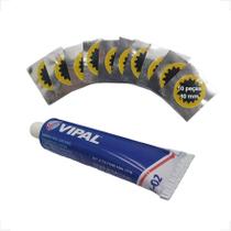 Kit 10 Remendos Tipo Estrela 3cm Bike Moto Vipal Cola Kit 10 Remendos Tipo Estrela 3cm Bike Moto Vipal Cola