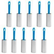 Kit 10 Removedor De Pelos Adesivo Giratório 60 Folhas 20cm