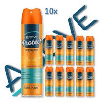kit 10 repelente spray protect above secagem rápida 150ml