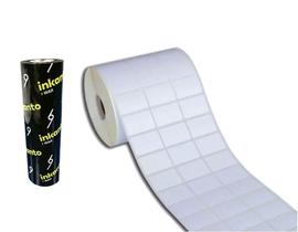 Kit 10 RLS Etiqueta 33x22 mm Couchê Branco + 5 Ribbons Cera Kit 10 RLS Etiqueta 33x22 mm Couchê Branco + 5 Ribbons Cera
