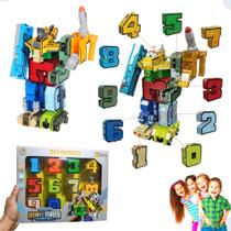 kit 10 Robôs Transformes Criança Monta Desmonta