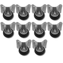 Kit 10 Rodinhas 75mm Plástico BP 3 Polegadas c Placa Fixa Kit 10 Rodinhas 75mm Plástico BP 3 Polegadas c Placa Fixa