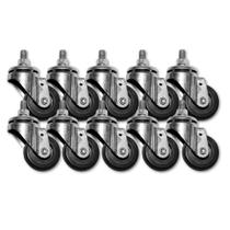 Kit 10 Rodízios Parafuso Fixo s/ Trava p Móveis 2Pol BP 40kg