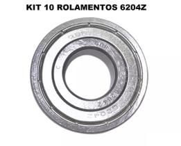 Kit 10 Rolamentos para Betoneira Modelo 6204 Z Kit 10 Rolamentos para Betoneira Modelo 6204 Z