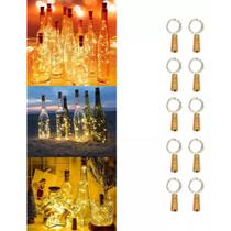 Kit 10 Rolhas Fio De Luz 1 Mts Fada Com 10 Led Branco Quente Kit 10 Rolhas Fio De Luz 1 Mts Fada Com 10 Led Branco Quente